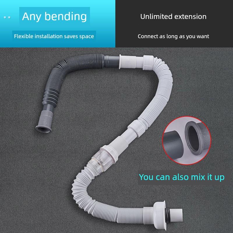 面盆下水管洗脸盆洗手盆拖把池洗菜盆排水管防臭加长可伸缩加长管