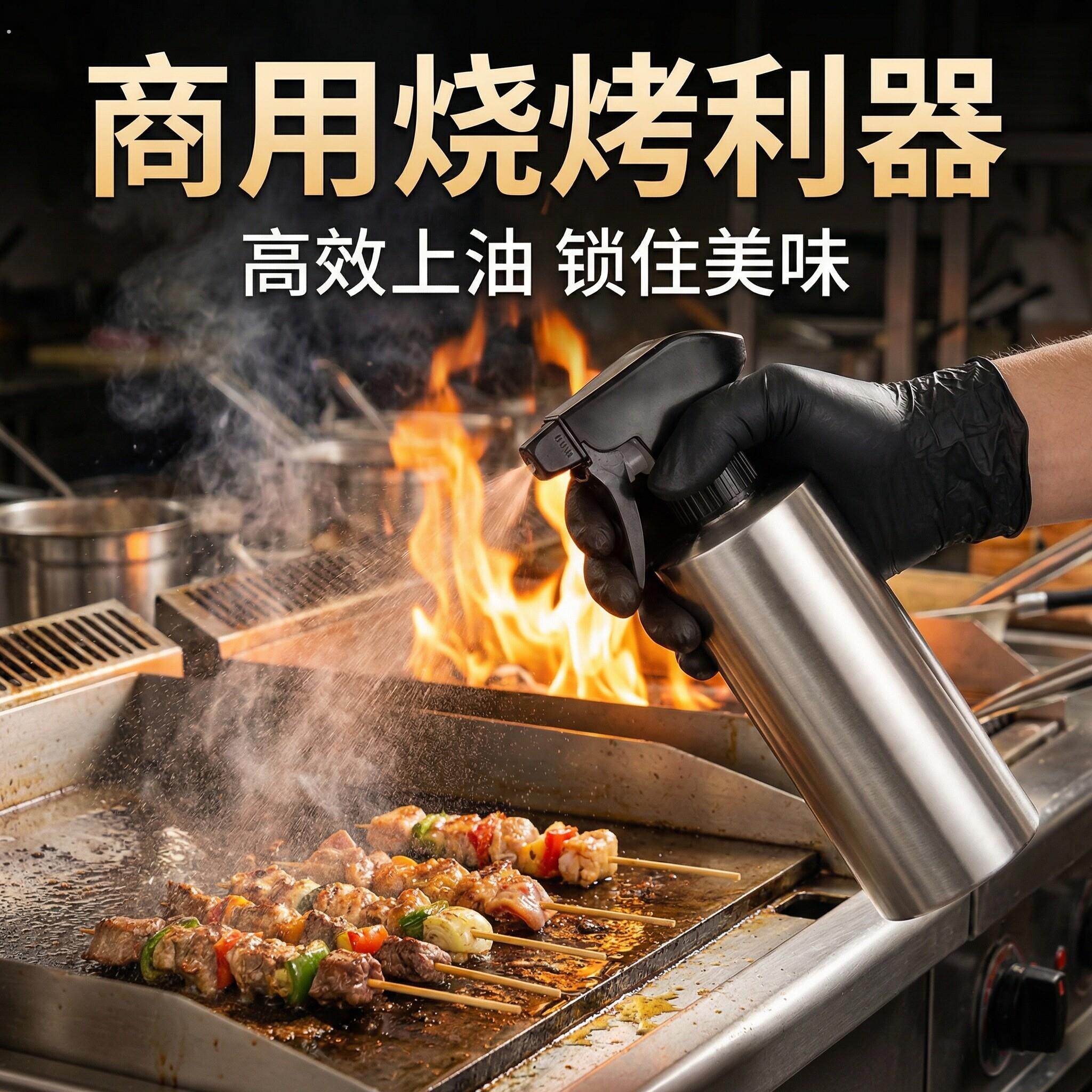 304不锈钢喷油瓶商用后厨喷油壶厨房控油烧烤喷雾瓶油瓶支持定制