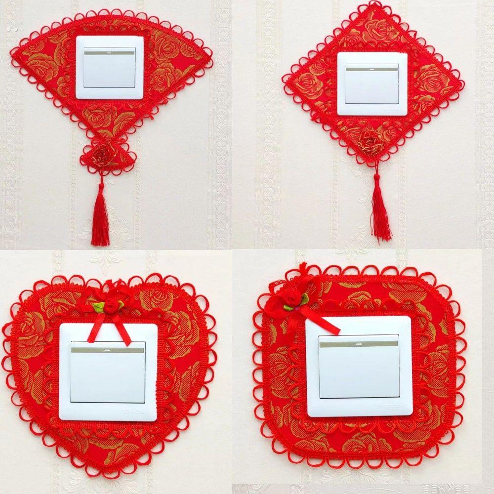 布艺开关贴墙贴保护套简约欧式客厅现代卧室双开灯插座装饰套创意