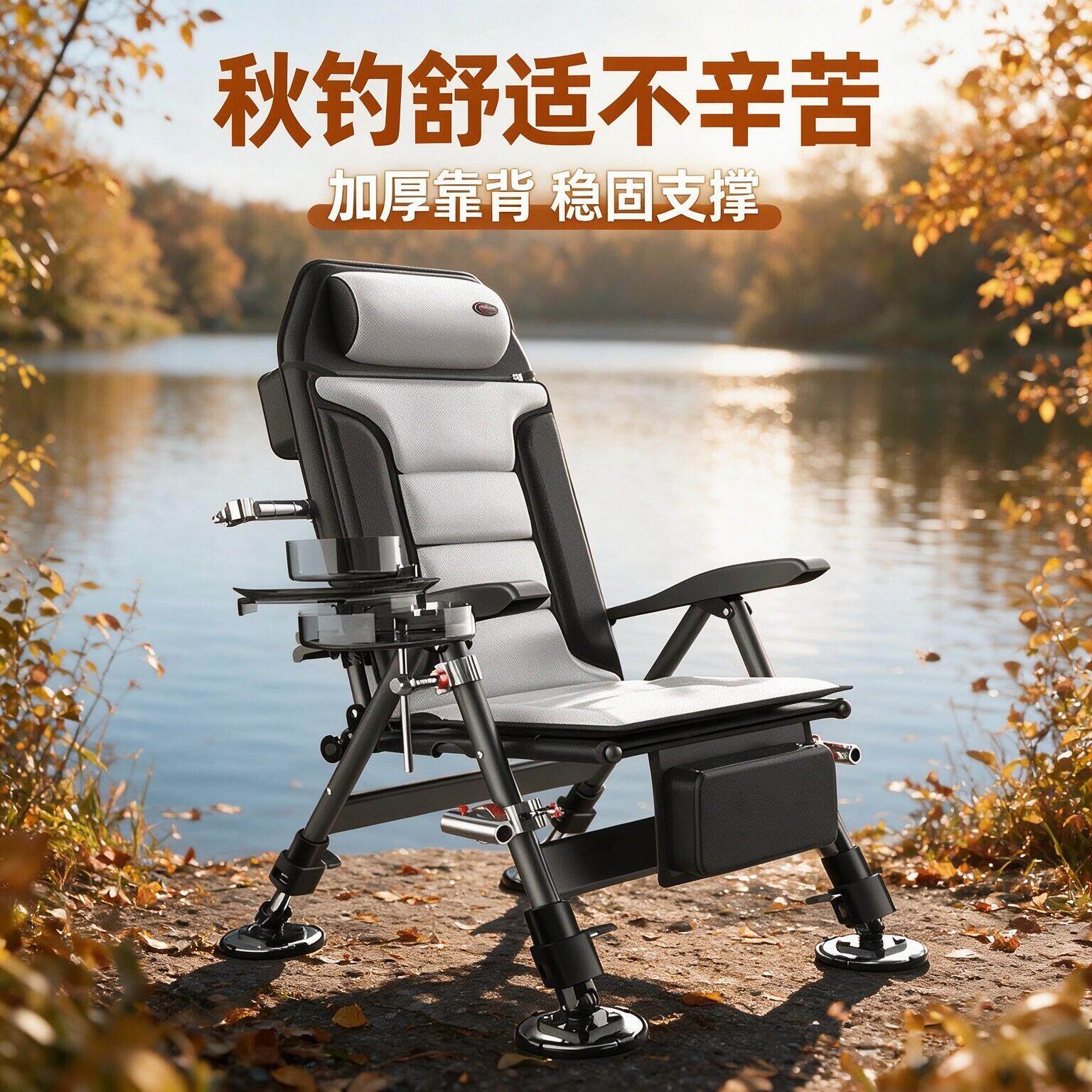 精密工艺欧式垂钓椅全地形可躺折叠超轻便携台钓野钓多功能小凳子