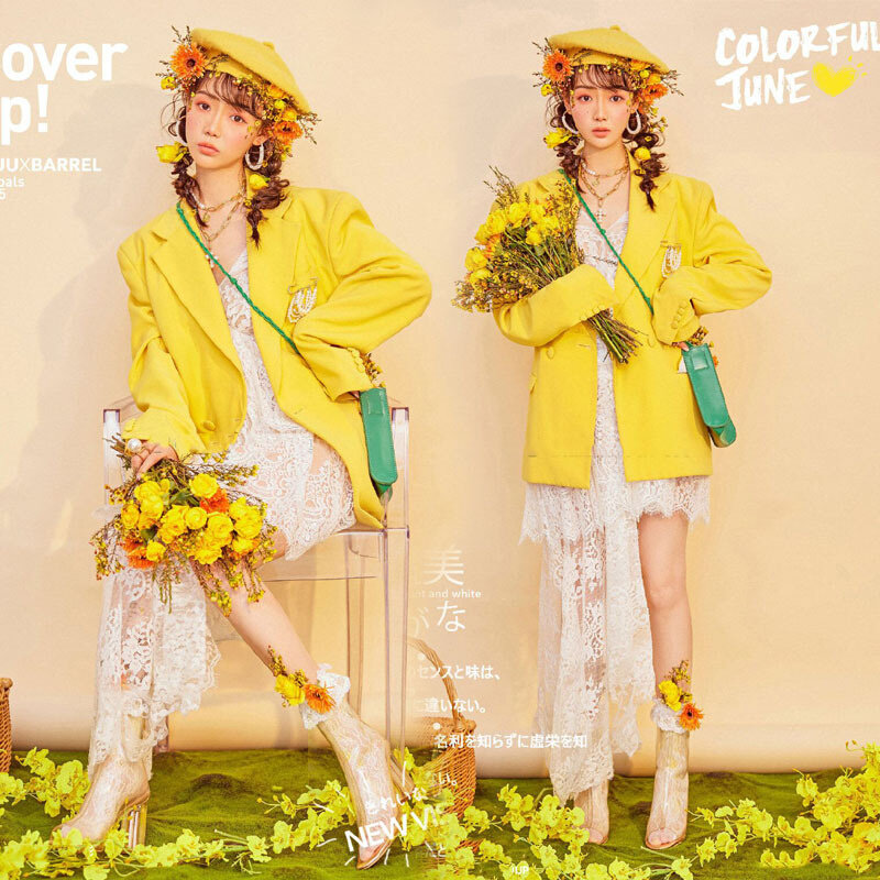 2021新款小清新少女写真主题服装时尚个性画报风女艺术照摄影服饰