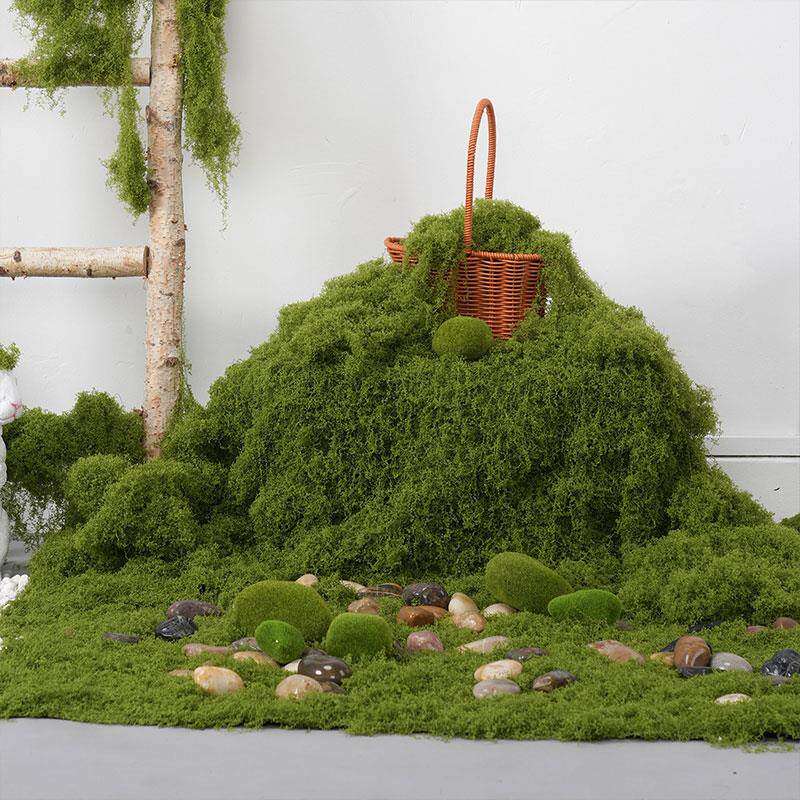 仿生苔藓青苔人造微景观摆件草坪盆栽装饰造景丝状毛绒假苔藓植被