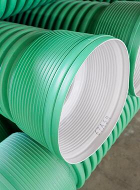 湖北HMPP双壁波纹管无压埋地排水排污结构壁管HSPP-M双壁厂pe