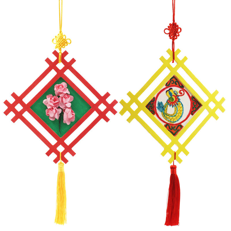 木制白坯井字相框 儿童创意美劳手工diy绘画雪花泥粘土画框木画板