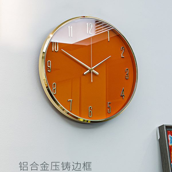 高端现代轻奢简约钟表挂钟时钟家用时尚静音北欧客厅挂墙表石英钟