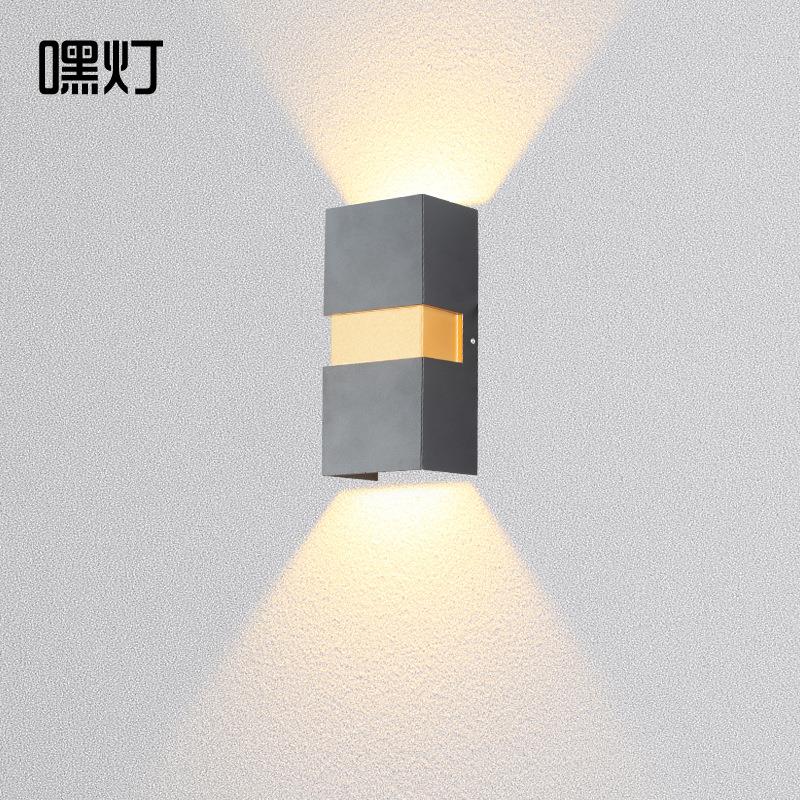 LED防水室外门口家用壁灯别墅阳台过道灯 现代简约户外楼梯照明灯