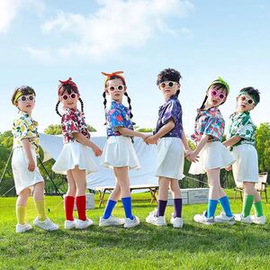 六一儿童复古演出服幼儿园男童女童90年代怀旧舞蹈服港风表演服装