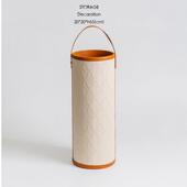 Pian@古董白珍珠浮雕外缝皮革收纳伞桶 收纳桶Loro 不止收纳 首款