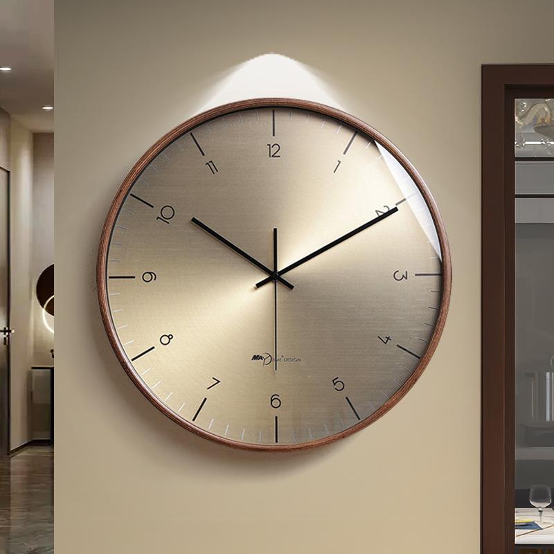 现代轻奢家用挂钟极简大气简约意式时钟表客厅高级感挂墙2025新款