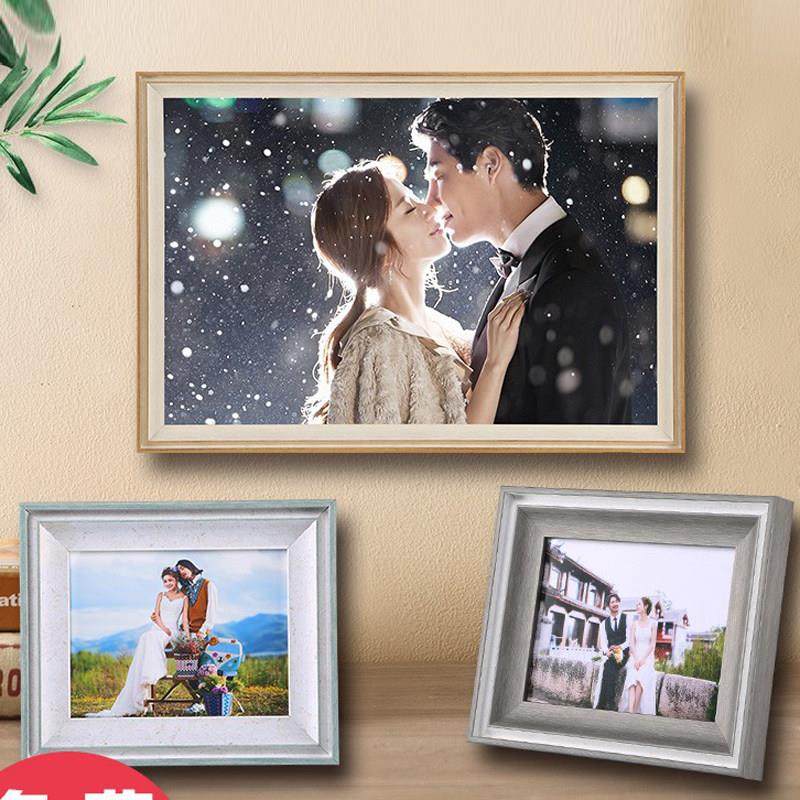 简约婚纱照放大相框挂墙结婚照摆台影楼洗照片加相框36寸48寸卧室,家居饰品,相框/画框,淘宝优惠券,粉丝福利购,淘宝优惠卷