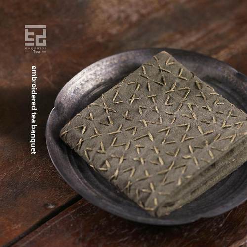 红薯染色佐彦绣花土布吸水高档茶巾布加厚禅壶抹布垫茶几咖啡桌毛