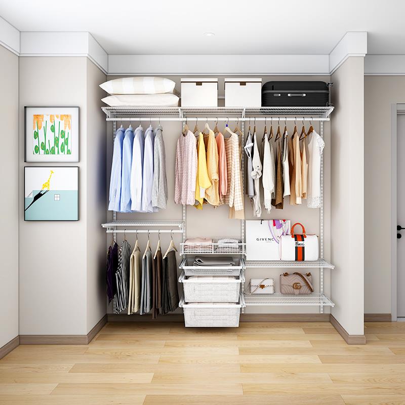 2.1m宽美达斯金属衣柜框架定制diy组合配件钢制零甲醛环保衣帽间