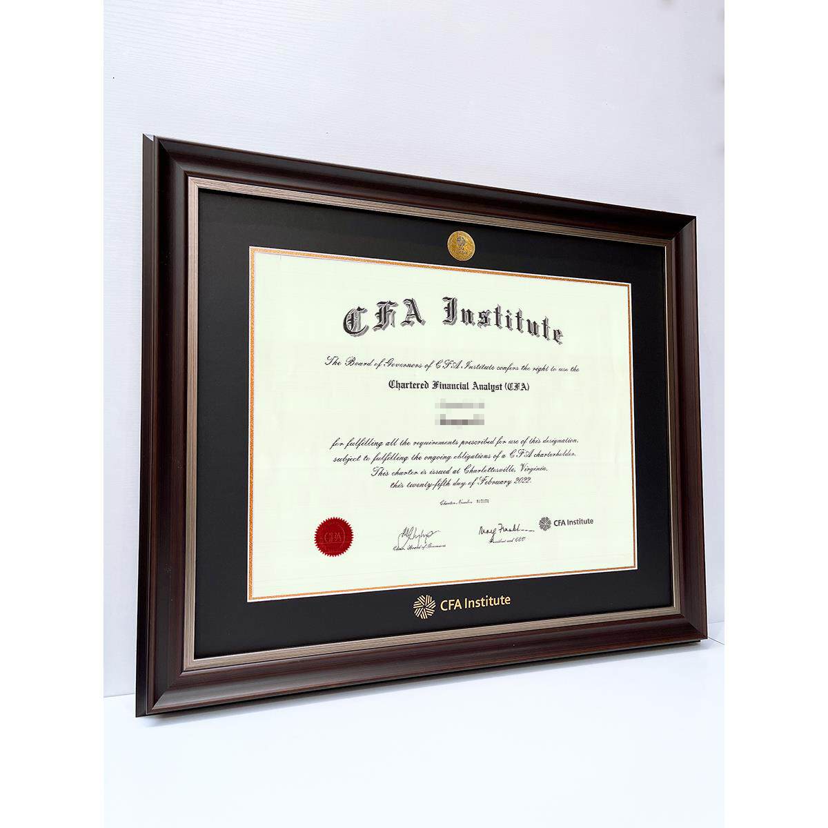 金融类证书装裱框金融分析师证书实木框画框相框可任意定制尺寸