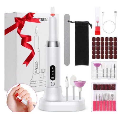 新品美甲仪打磨机便携充电式指甲打磨器1.5W转笔式电动磨甲器
