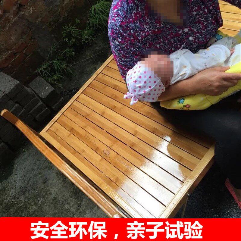 家用午休折叠竹床单人折叠床夏凉折叠床
