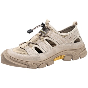 老保工作鞋 夏季 透气防臭钢包头防砸防刺穿轻便安全鞋 男凉鞋 劳保鞋