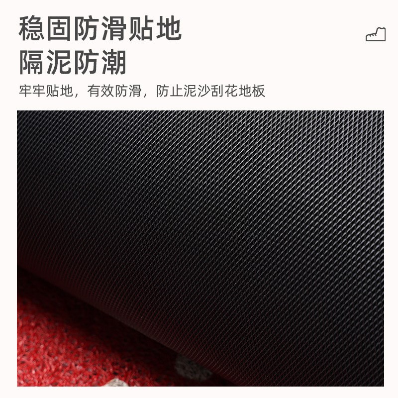 入户门地垫门口进门蹭土门垫防滑丝圈耐脏脚垫可裁剪红色结婚地毯