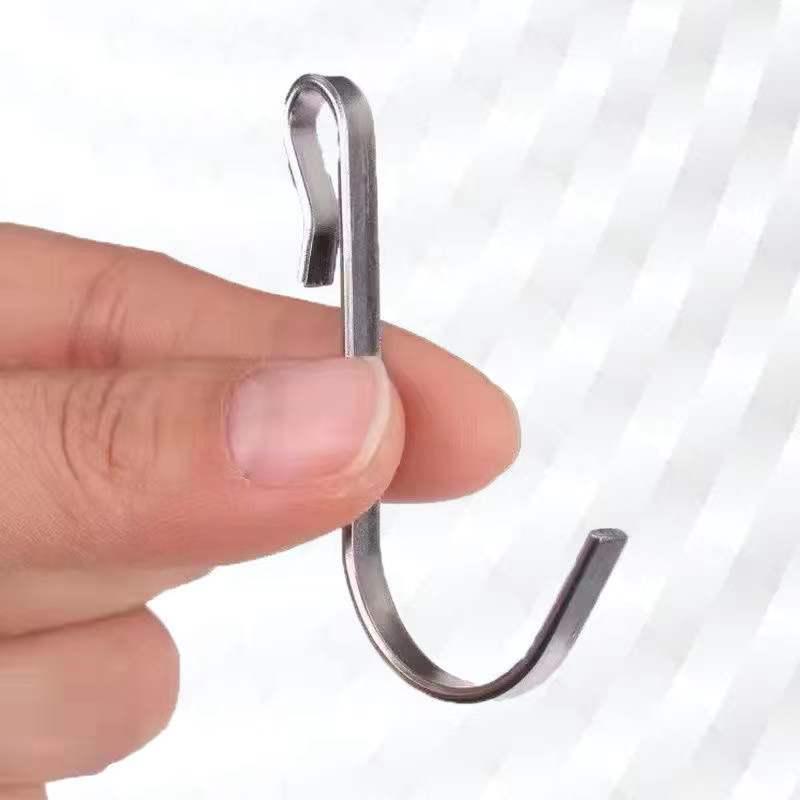 挂钩S型吊钩不锈钢方管家用柜门z型子厨房沐浴室阳台扁平卡勾大号