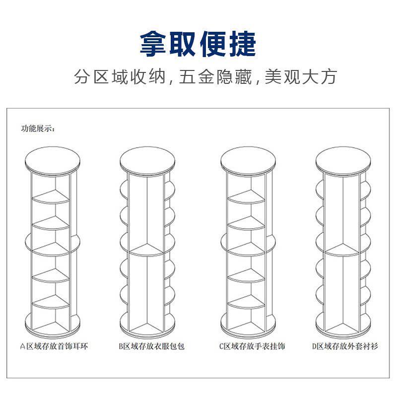 360度旋转移动置物架展示柜柜连接件转角柜置物落地书桌五金配件