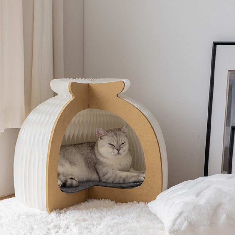创意包子猫窝四季通用封闭式猫房子冬季保暖网红饰品摆件