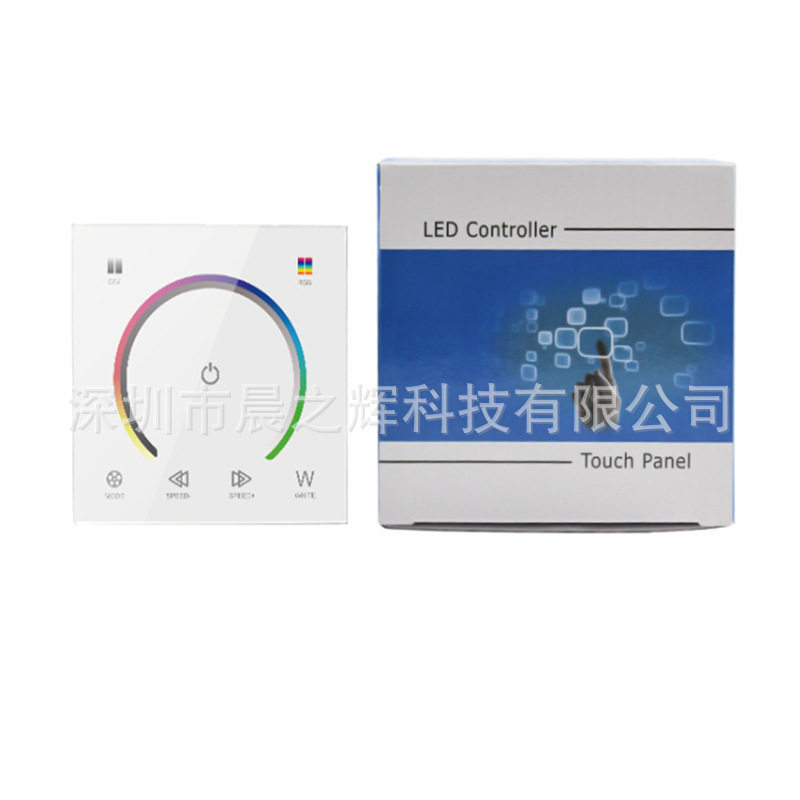 86墙体嵌入式触摸RGBW面板控制器 LED灯带灯条灯箱线性照明调光器