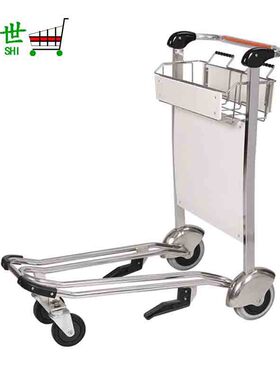 OS-AAT05 供应不锈钢手推车 四轮不锈钢行李车机场四轮行李手推车