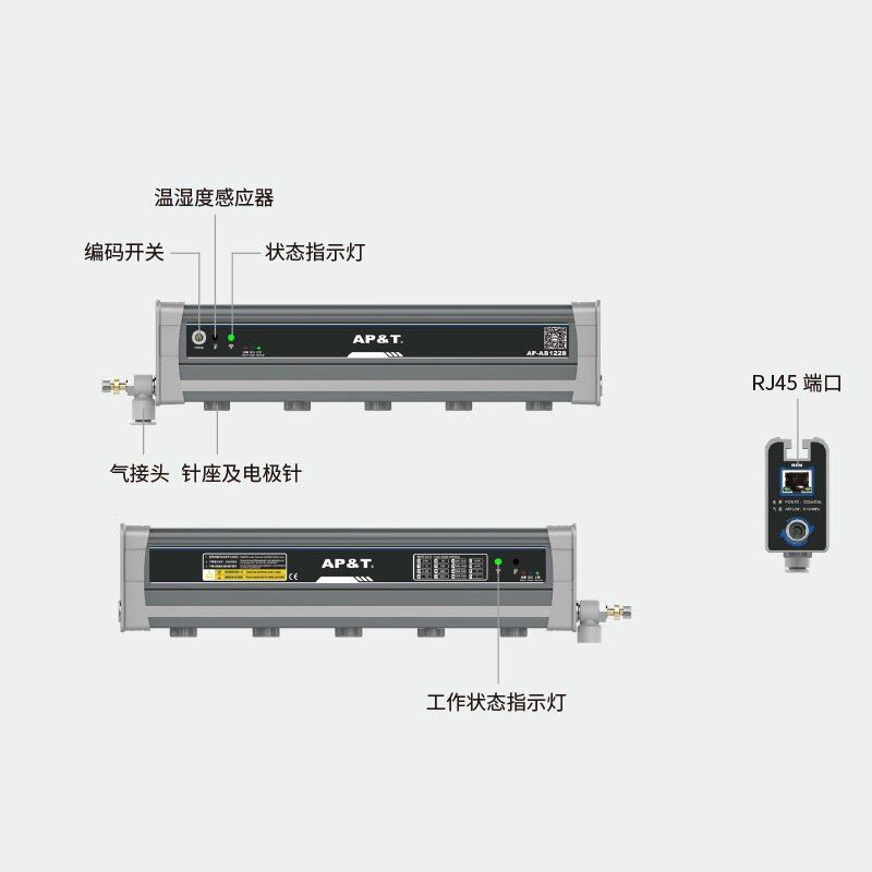 安平 AP-AB1228 智能型自平衡除静电离子棒 静电消除器