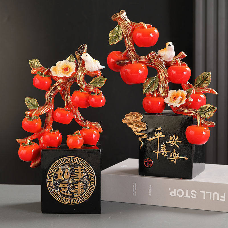 新款平安喜乐摆件客厅酒柜电视柜玄关家居装饰品乔迁新居轻奢高档