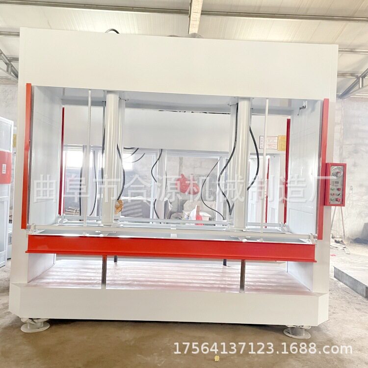 蜂窝铝板液压冷压机链条自动进出板木门板外墙保温一体板压板机