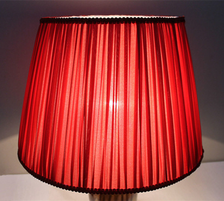 大红色折景灯罩 婚庆典礼灯罩 新婚房装修落地灯灯罩欧式布艺灯罩