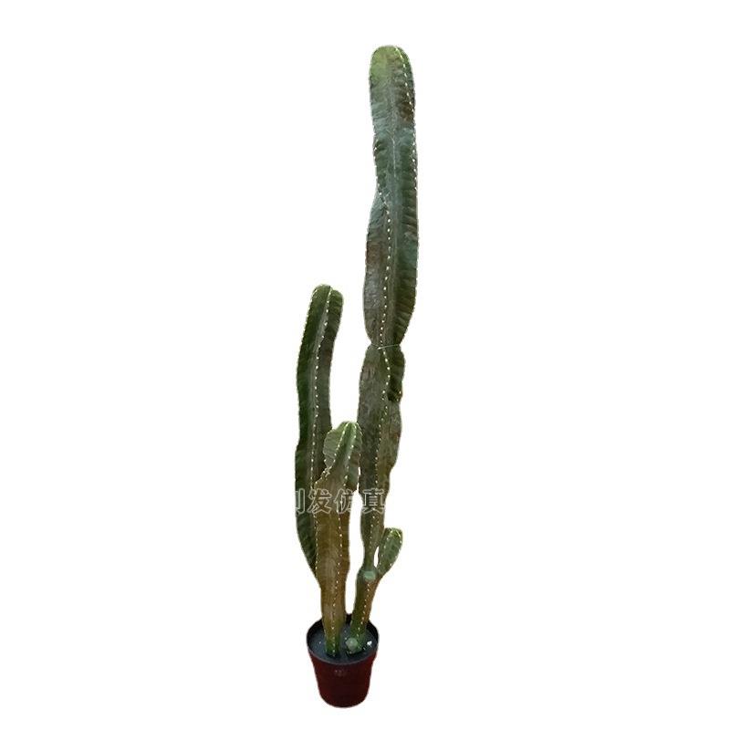 仿真热带植物仙人掌人造肉类绿植PU仙人柱商场餐厅装饰摆件盆栽