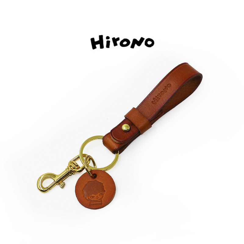 头层牛皮手工制小野公路日志挂绳hirono定制公仔玩偶挂件钥匙扣潮