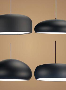 现代简约透光板吊灯酒店餐厅灯商场超市吧台时尚卧室书房黑色吊灯