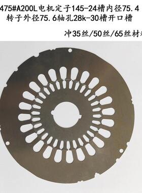 475#A200L电机冲片145-24槽定转子铸铝定子铁芯转子铁芯高压永磁