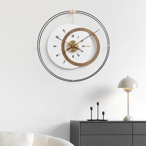 wozoom屋准免打孔轻奢挂钟现代客厅简约艺术大气高级感时钟表