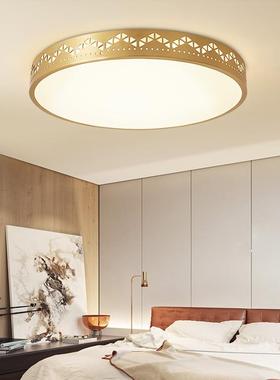 简约现代卧室吸顶灯全铜大气客厅灯具北欧轻奢led超薄房间阳台灯