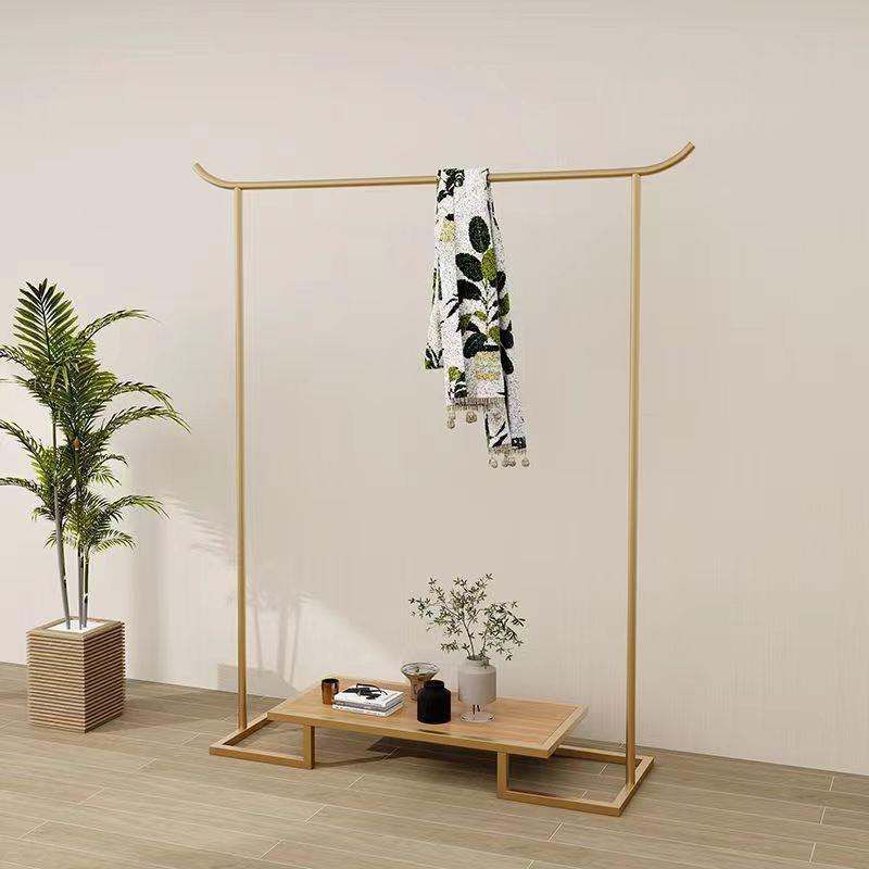 中式衣帽架落地铁艺服装店展示架秀禾服挂衣架仿古衣服架汉服货架