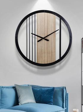 时尚铁艺挂钟家用客厅卧室简约创意钟表轻奢挂墙挂表装饰