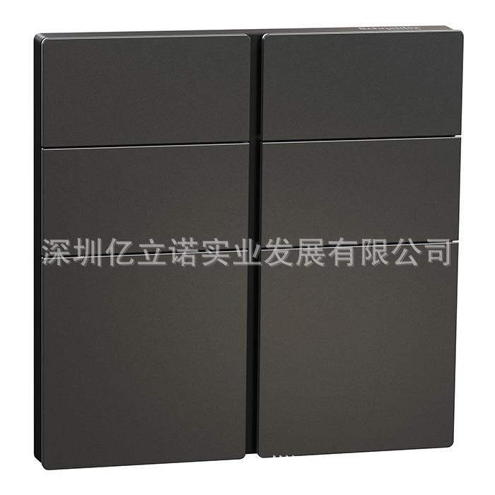 境悦系列6键智能开关面板金属黑色KNX照明面板C2E616302_MB_C1