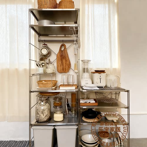 不锈钢置物架多层创意收纳架