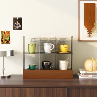 不锈钢水杯置物架咖啡杯收纳展示架简约桌面杯架水吧台极简储物架