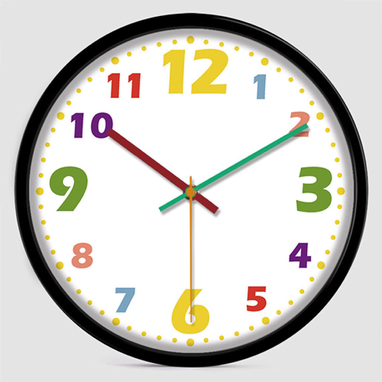 早教儿童学习卡通趣味静音儿童房卧室幼儿园教室挂钟挂表