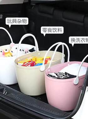 超市购物篮手提篮塑料果蔬筐便携提菜器野餐大号环保家用杂物篮子