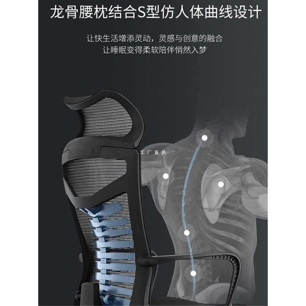 ft人体工学椅电脑椅家用午休座椅可躺午睡办公室椅子久坐办公椅