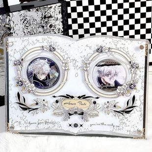 cp婚书双人谷美吧唧砖高颜值创意展示盒动漫谷子徽章收纳架吧唧托