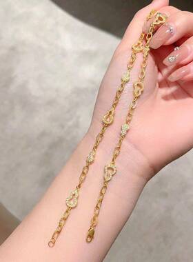 古法镶嵌葫芦黄金色手链小众高级感设计质感满满送女友礼物