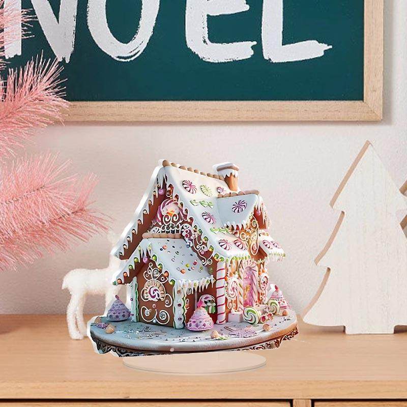 跨境圣诞节亚克力装饰桌面摆件带底座圣诞雪屋糖果装饰办公室摆件,家居饰品,户外/庭院摆件,淘宝优惠券,粉丝福利购,淘宝优惠卷