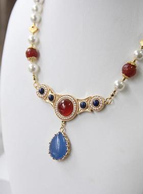 贝珠多宝璎珞明制宋制立领通勤饰品百搭轻奢华丽女款珍珠项链送礼