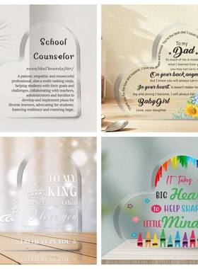 跨境亚克力创意爱心状礼物亚克力水晶桌面摆件家居床头柜装饰品