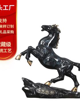 黄铜铸造马到成功生肖马黄铜定制工艺品摆件